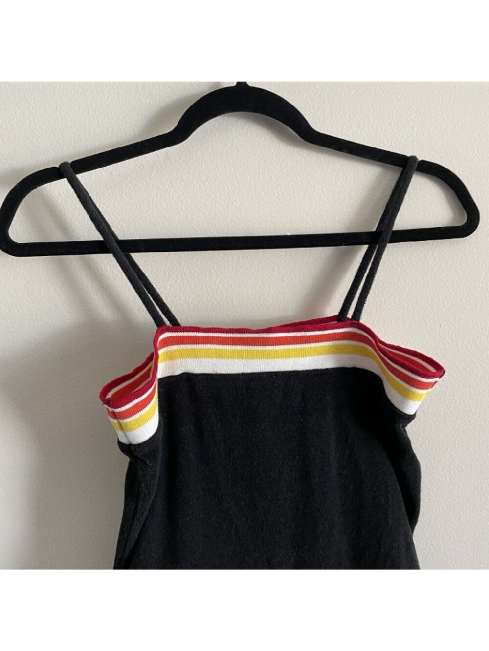 Wild Fable Women SZ S Black Striped Trim Terry Thin Striped Shorts Romper - Picture 6 of 10